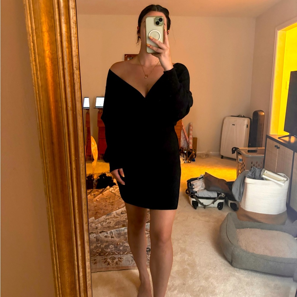 Off the shoulder Sweater Dress